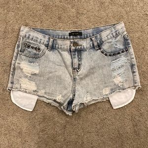 Mine Denim Shorts with studs